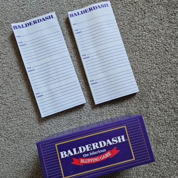 Vintage Balderdash -‎ Hilarious Board Game - 1 box of cards & 2 notepads ONLY - Picture 1 of 11